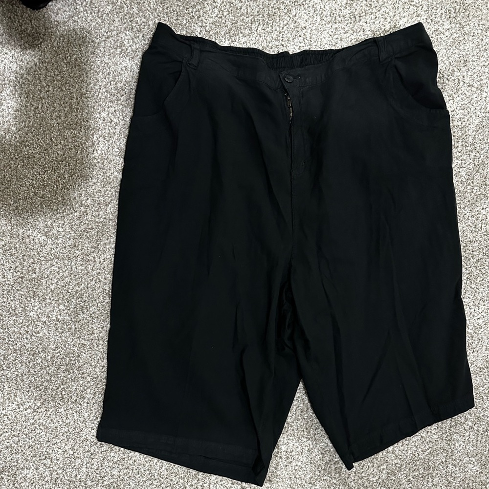 Erica womens plus shorts XXL black 100% cotton
